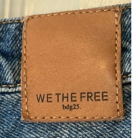 Free People Rocky Mountain Patchwork Jeans Sz 24 USA Made Embroidered Boho $148 - Picture 8 of 14